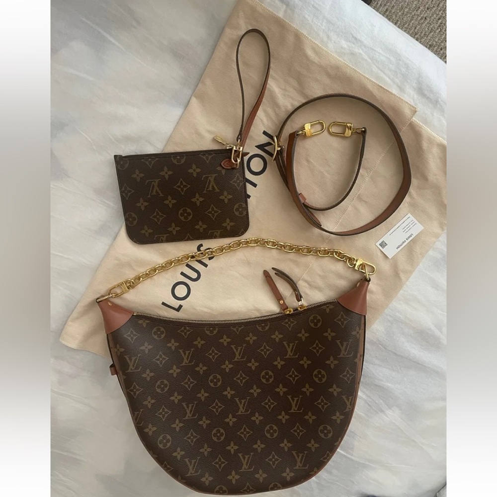 Louis Vuitton Loop Hobo GM Size M46311 Monogram Reverse Canvas set